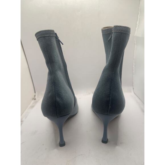 STEVE MADDEN Womens Blue Denim Brecken Pointed Toe Stiletto Booties 8 M - Picture 4 of 10